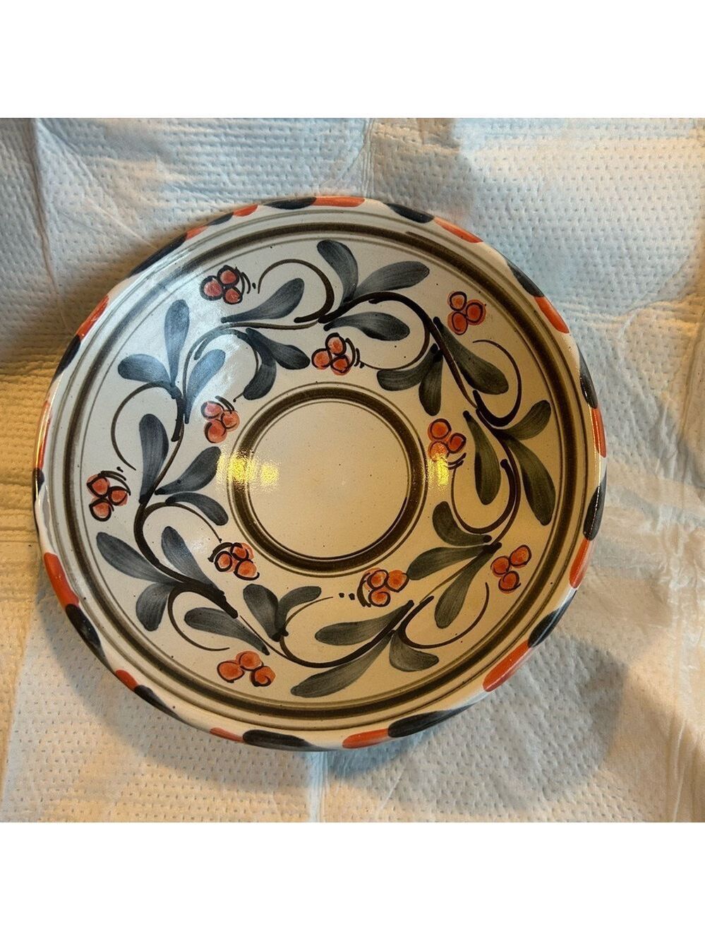 VTG Art Pottery Mo Hamid Star England Hand-Painted Ceramic Serving Bowl